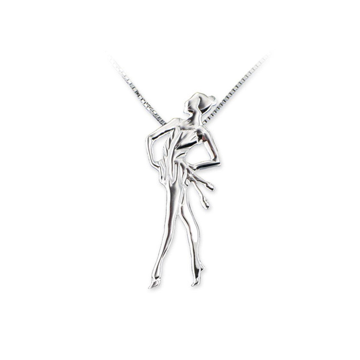 Necklace with pendant in silver
