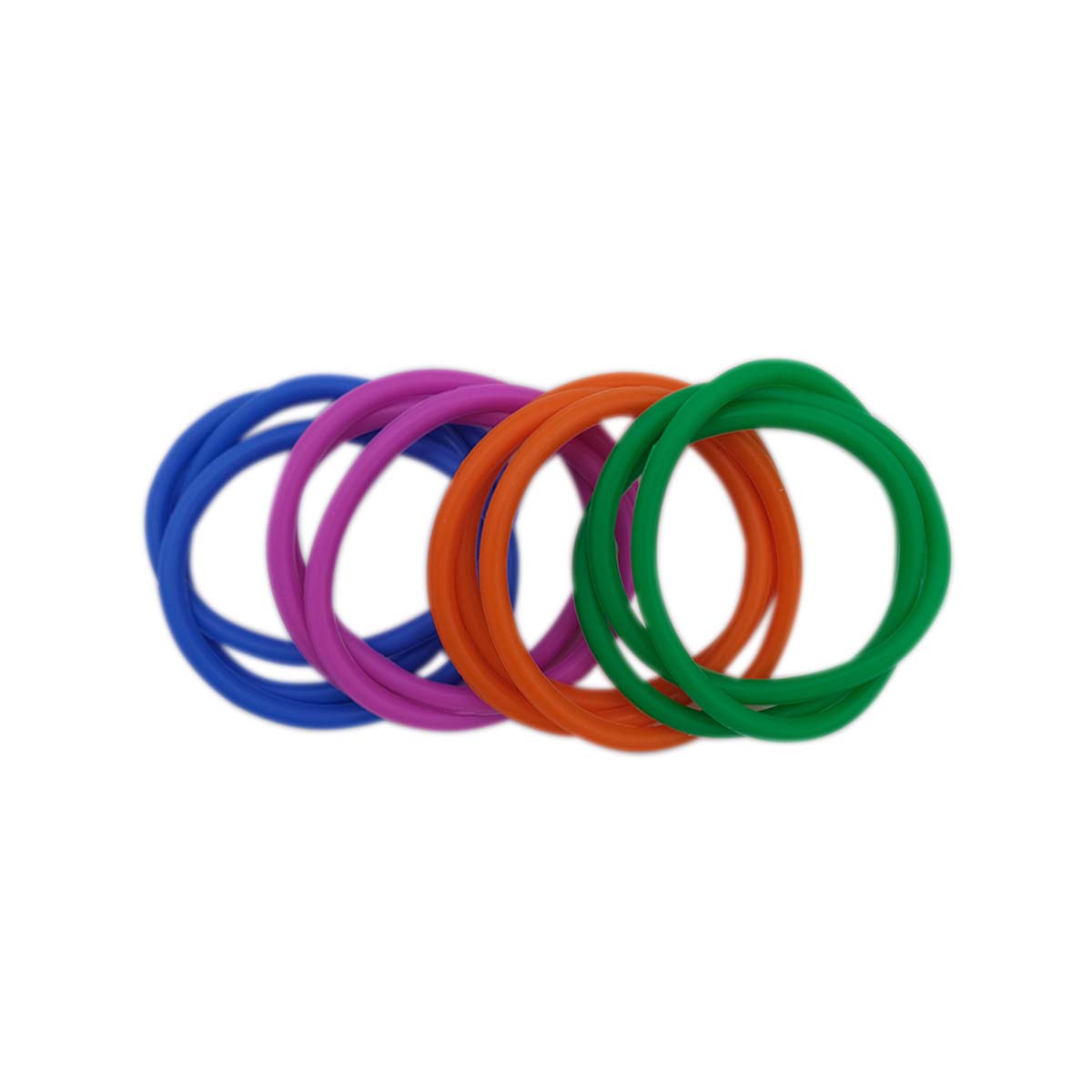 Confezione da 12 elastici per capelli in silicone colorati