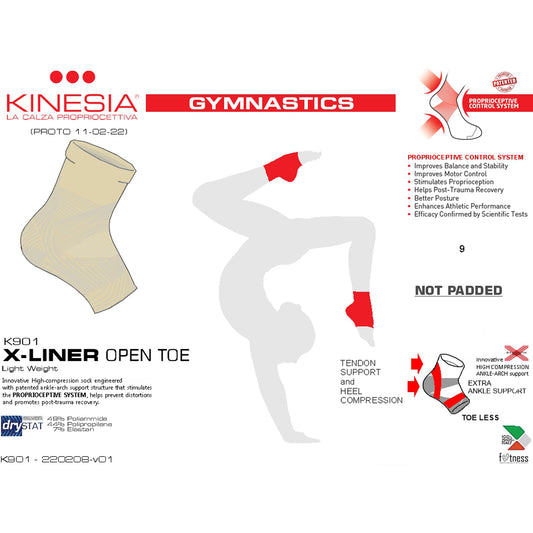 Kinesia socks with malleolus protection