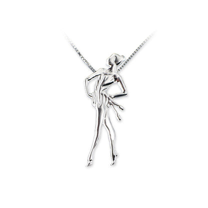 Necklace with pendant in silver