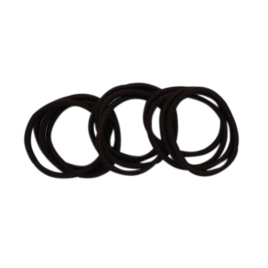 Pack of 12 brown elastic hair bands