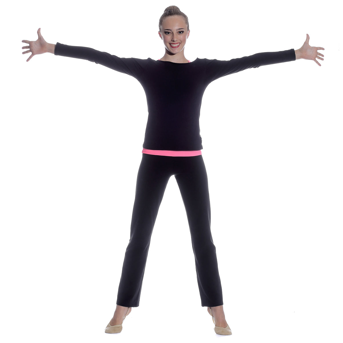 Pantaloni jazz con fascia elastica