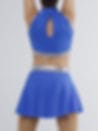 SHORT SKIRT IN MICROFIBER WITH AN ASYMMETRIC CUT AND BUILT-IN SHORTS